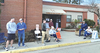 Big Stone Gap Town Council candidates greet voters at the polls Tuesday.  JEFF LESTER PHOTO