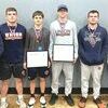 From left to right, Union’s all-state wrestlers are Izaak Keith, Zach Hall, Canaan Spears, Thomas Potter, Johnny Satterfield and Bryce Ramey. SUBMITTED PHOTO